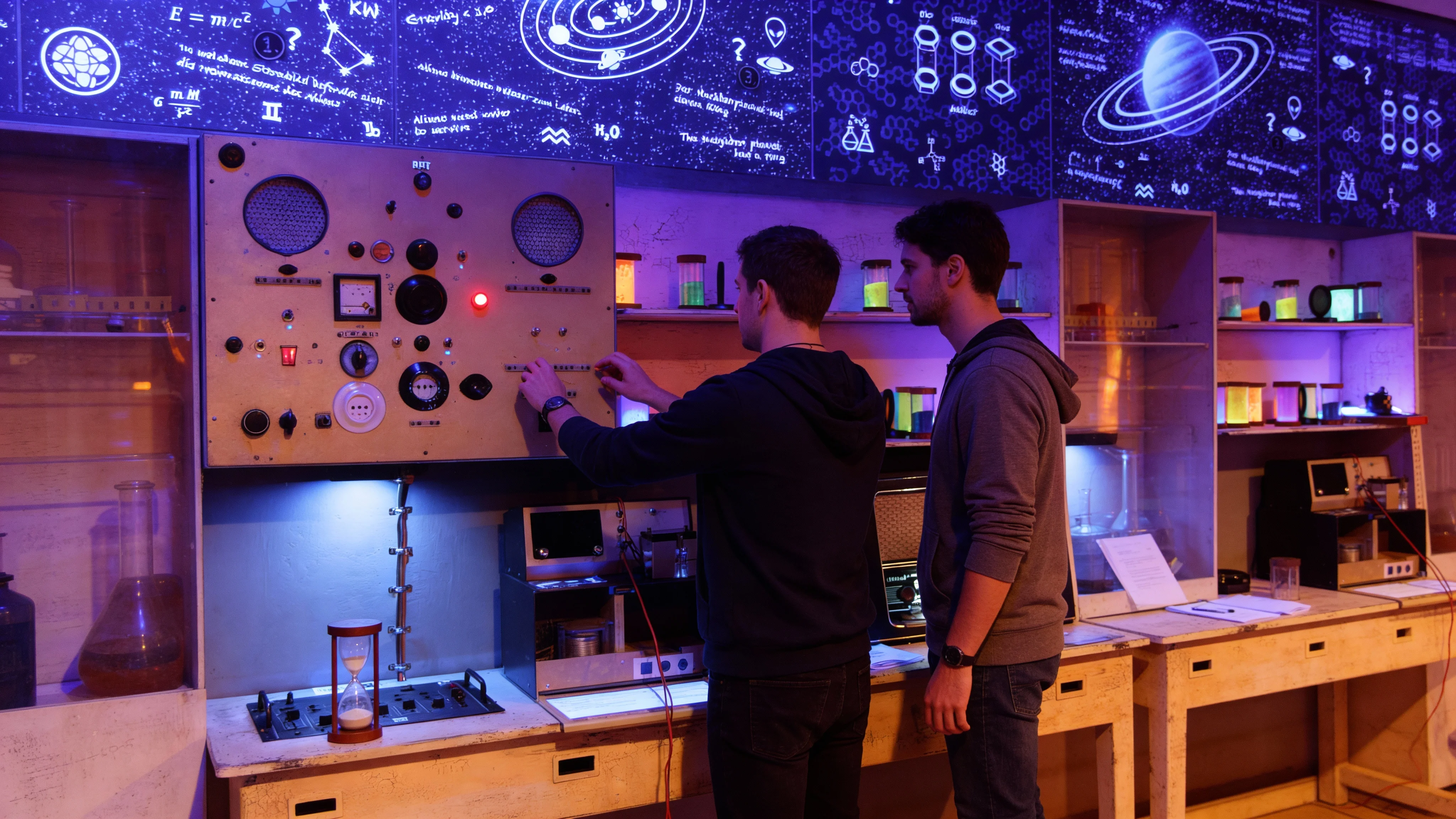 Team löst gemeinsam Rätsel im Escape Room - Illuminati Escape Berlin